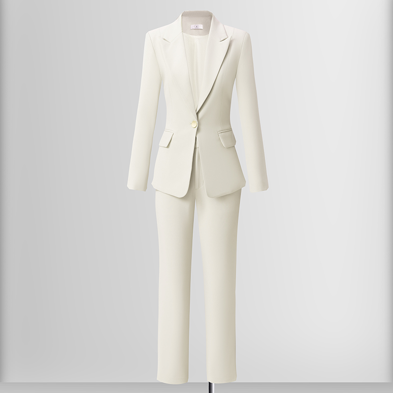 Broadcasting host professional formal work clothes suit jacket women's autumn new slim fit one button suit set Broadcasting host professional formal work clothes suit jacket women's autumn new slim fit one button suit set