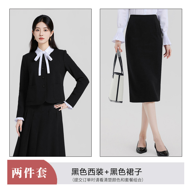 Temperament round neck gray suit for women, autumn new style, simple and capable, goddess style commuting formal wear, long sleeved suit Temperament round neck gray suit for women, autumn new style, simple and capable, goddess style commuting formal wear, long sleeved suit