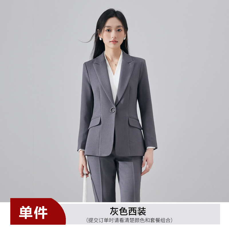 2025 Design Sense High end Grey Suit Jacket Women's Autumn New Style Slimming and Slimming Style Professional Suit Set 2025 Design Sense High end Grey Suit Jacket Women's Autumn New Style Slimming and Slimming Style Professional Suit Set
