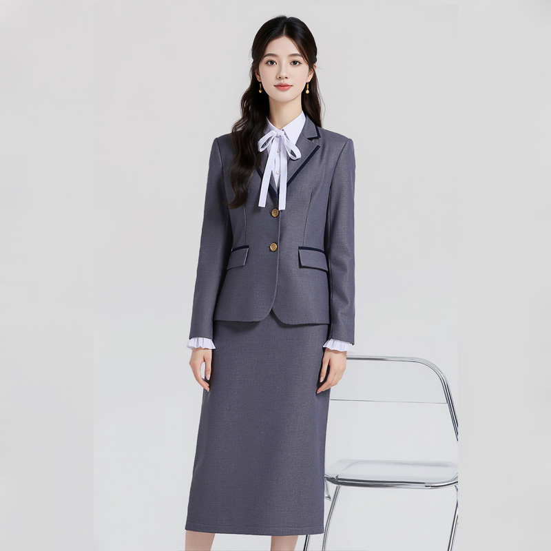 British style gray suit for women in autumn 2025, new design with a niche temperament, college style long sleeved suit British style gray suit for women in autumn 2025, new design with a niche temperament, college style long sleeved suit