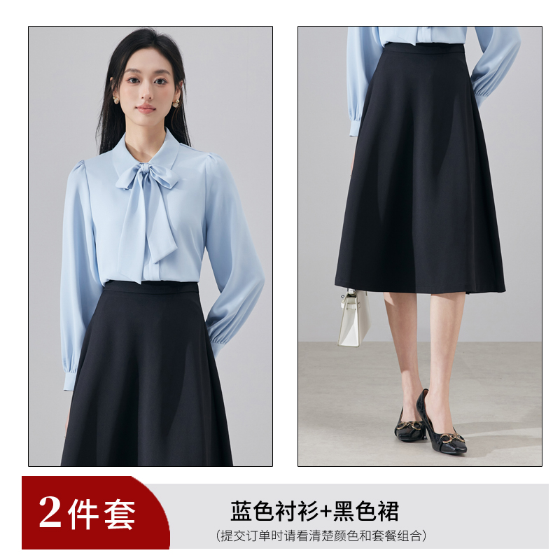 2025 design style western-style age reducing ribbon shirt for women's early autumn new fashionable and simple temperament versatile long sleeved shirt 2025 design style western-style age reducing ribbon shirt for women's early autumn new fashionable and simple temperament versatile long sleeved shirt