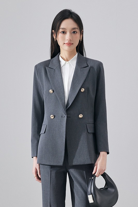 Casual business professional suit set for women, autumn high-end sense formal work clothes, simple and capable temperament small suit Casual business professional suit set for women, autumn high-end sense formal work clothes, simple and capable temperament small suit