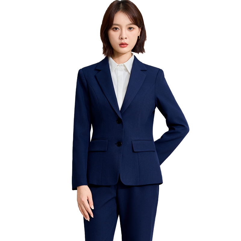 Professional work clothes, long sleeved suit jacket, women's autumn new style, simple and capable temperament, goddess style suit two-piece set Professional work clothes, long sleeved suit jacket, women's autumn new style, simple and capable temperament, goddess style suit two-piece set