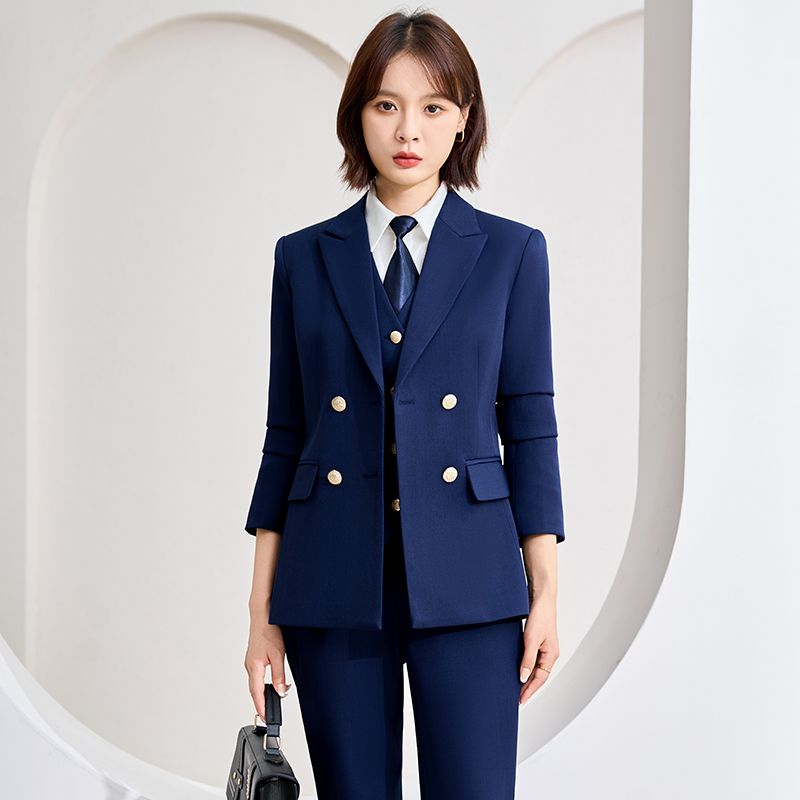 Autumn new high-end double breasted suit set for women, 2025 simple and capable temperament, female CEO professional suit Autumn new high-end double breasted suit set for women, 2025 simple and capable temperament, female CEO professional suit