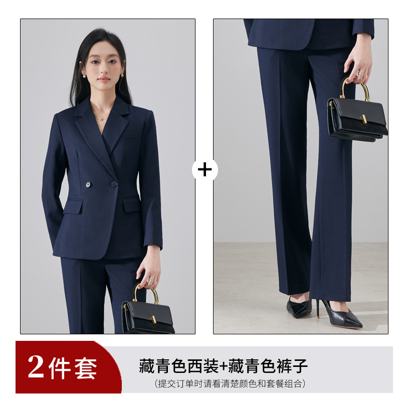 High end professional women's black suit set for women in autumn 2025, slim fit and slimming temperament, commuting formal work clothes High end professional women's black suit set for women in autumn 2025, slim fit and slimming temperament, commuting formal work clothes