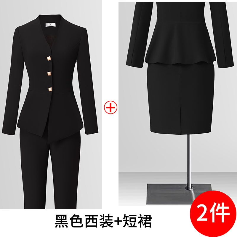 Temperament V-neck gray suit for women, 2025 autumn new style, simple and efficient commuting formal suit, high-end feel suit Temperament V-neck gray suit for women, 2025 autumn new style, simple and efficient commuting formal suit, high-end feel suit