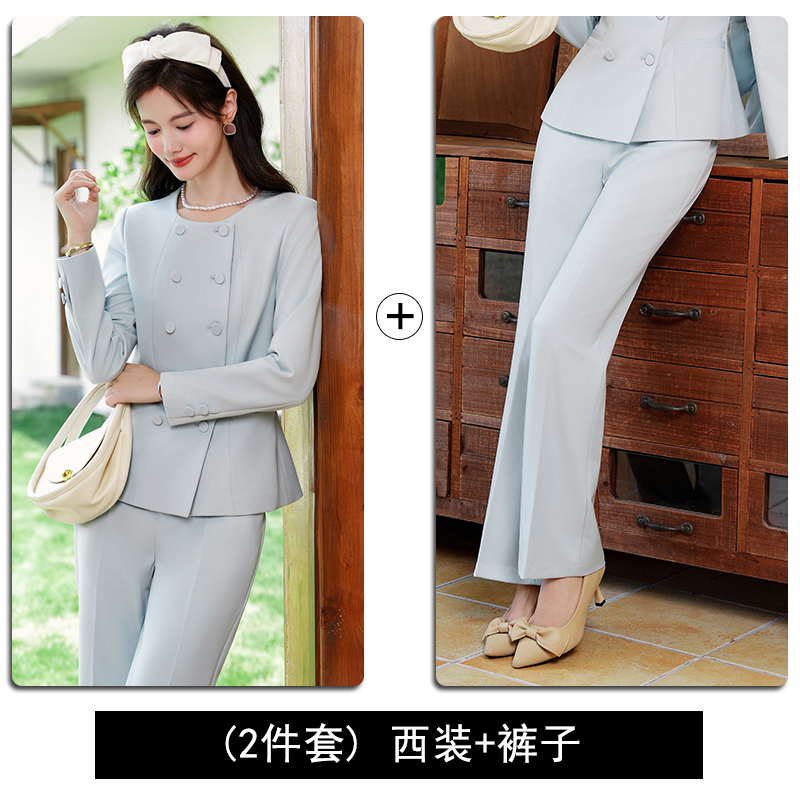 Mingyuan Xiaoxiangfeng Double breasted Short Coat for Women 2025 Early Autumn New Fashion Korean Style Goddess Style Two Piece Set Mingyuan Xiaoxiangfeng Double breasted Short Coat for Women 2025 Early Autumn New Fashion Korean Style Goddess Style Two Piece Set