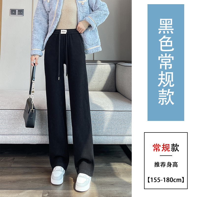 Velvet thickened elastic waistband pants for children's 2025 autumn and winter new style fashionable and simple temperament commuting versatile casual pants Velvet thickened elastic waistband pants for children's 2025 autumn and winter new style fashionable and simple temperament commuting versatile casual pants