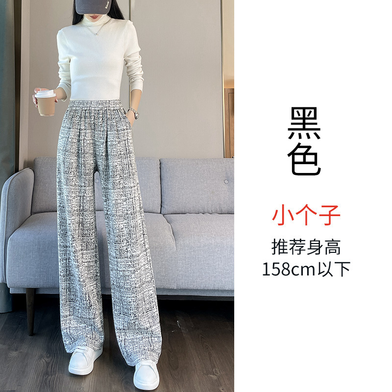 2025 Velvet Thickened Warm Wide Leg Pants for Women in Autumn and Winter, Fashionable, Simple, Elegant, Casual, Versatile, Commuting, Elastic Pants 2025 Velvet Thickened Warm Wide Leg Pants for Women in Autumn and Winter, Fashionable, Simple, Elegant, Casual, Versatile, Commuting, Elastic Pants