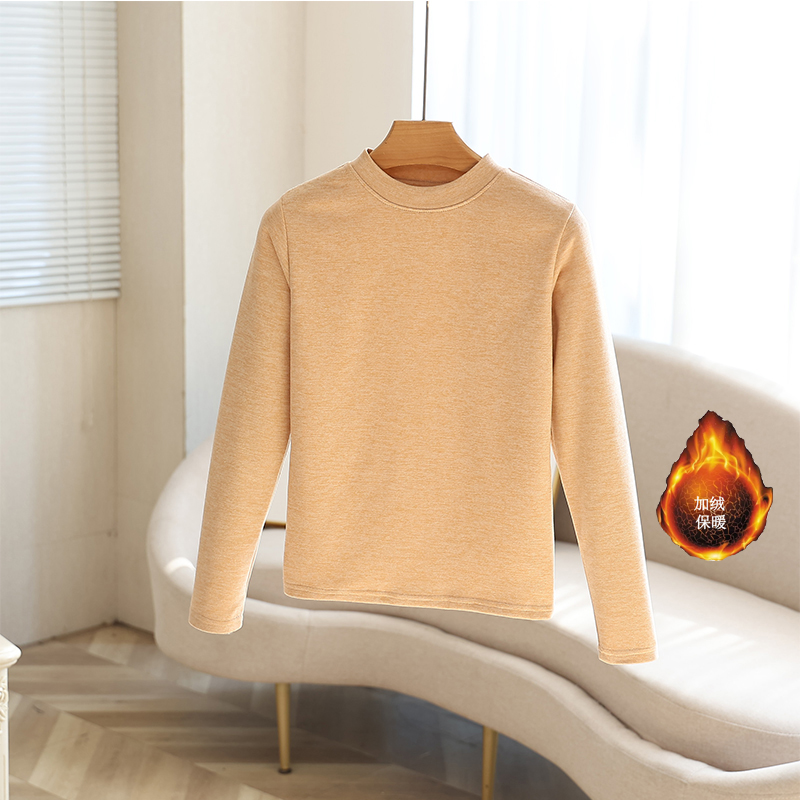 Woolen base sweater for women in autumn and winter of 2025, new small and casual versatile temperament with thick velvet and warm top Woolen base sweater for women in autumn and winter of 2025, new small and casual versatile temperament with thick velvet and warm top