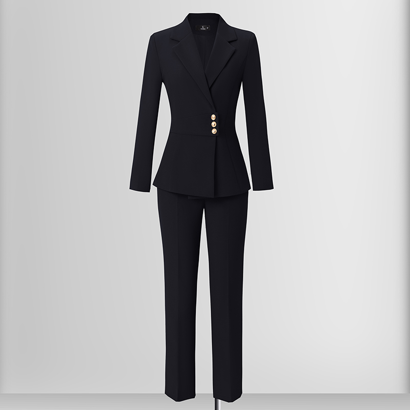 Commuting formal suit, professional suit, women's 2025 autumn new style, slim fit, slimming temperament, goddess style long sleeved suit Commuting formal suit, professional suit, women's 2025 autumn new style, slim fit, slimming temperament, goddess style long sleeved suit