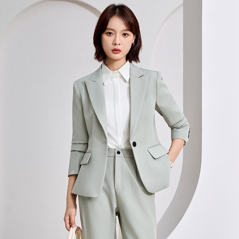 Minimalist and efficient professional suit set for women's autumn wear, new slim fit and slimming one button commuting formal suit Minimalist and efficient professional suit set for women's autumn wear, new slim fit and slimming one button commuting formal suit