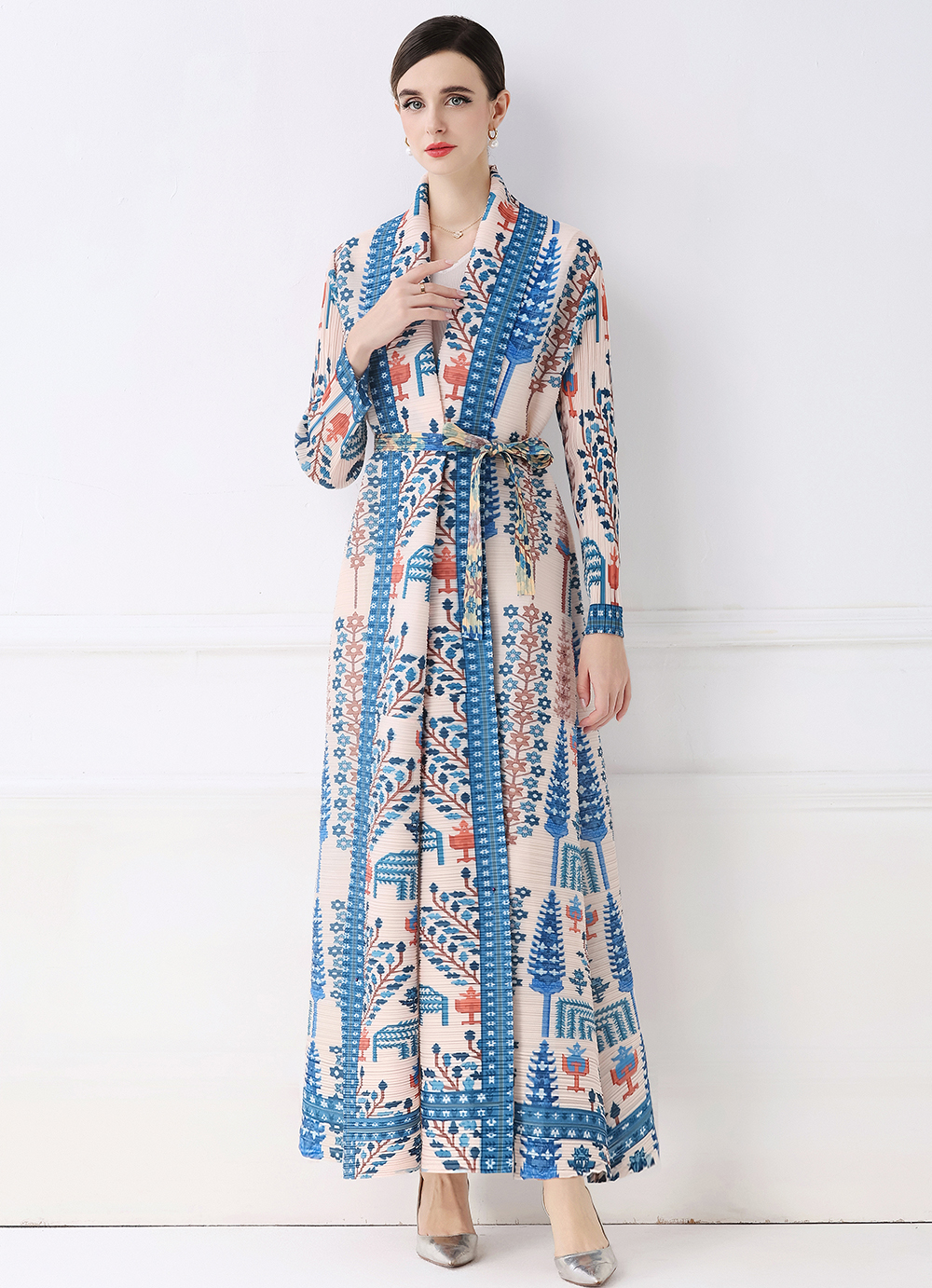 Factory direct sales of Miyake pleated early autumn pleated loose plus size printed outerwear Factory direct sales of Miyake pleated early autumn pleated loose plus size printed outerwear