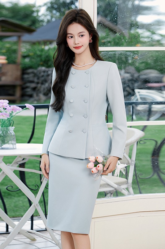 Mingyuan Xiaoxiangfeng Double breasted Short Coat for Women 2025 Early Autumn New Fashion Korean Style Goddess Style Two Piece Set Mingyuan Xiaoxiangfeng Double breasted Short Coat for Women 2025 Early Autumn New Fashion Korean Style Goddess Style Two Piece Set