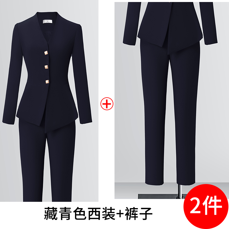 Temperament V-neck gray suit for women, 2025 autumn new style, simple and efficient commuting formal suit, high-end feel suit Temperament V-neck gray suit for women, 2025 autumn new style, simple and efficient commuting formal suit, high-end feel suit