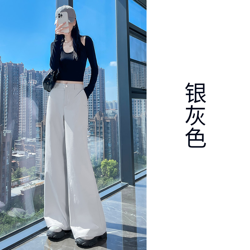 Fashionable and simple temperament loose wide leg pants for women in early autumn 2025, new casual and versatile OL commuting lazy style pants Fashionable and simple temperament loose wide leg pants for women in early autumn 2025, new casual and versatile OL commuting lazy style pants
