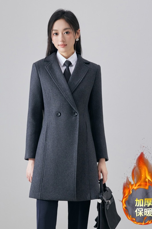 Winter thick and warm woolen coat for women, 2023 new high-end goddess style temperament slim fit long sleeved coat Winter thick and warm woolen coat for women, 2023 new high-end goddess style temperament slim fit long sleeved coat
