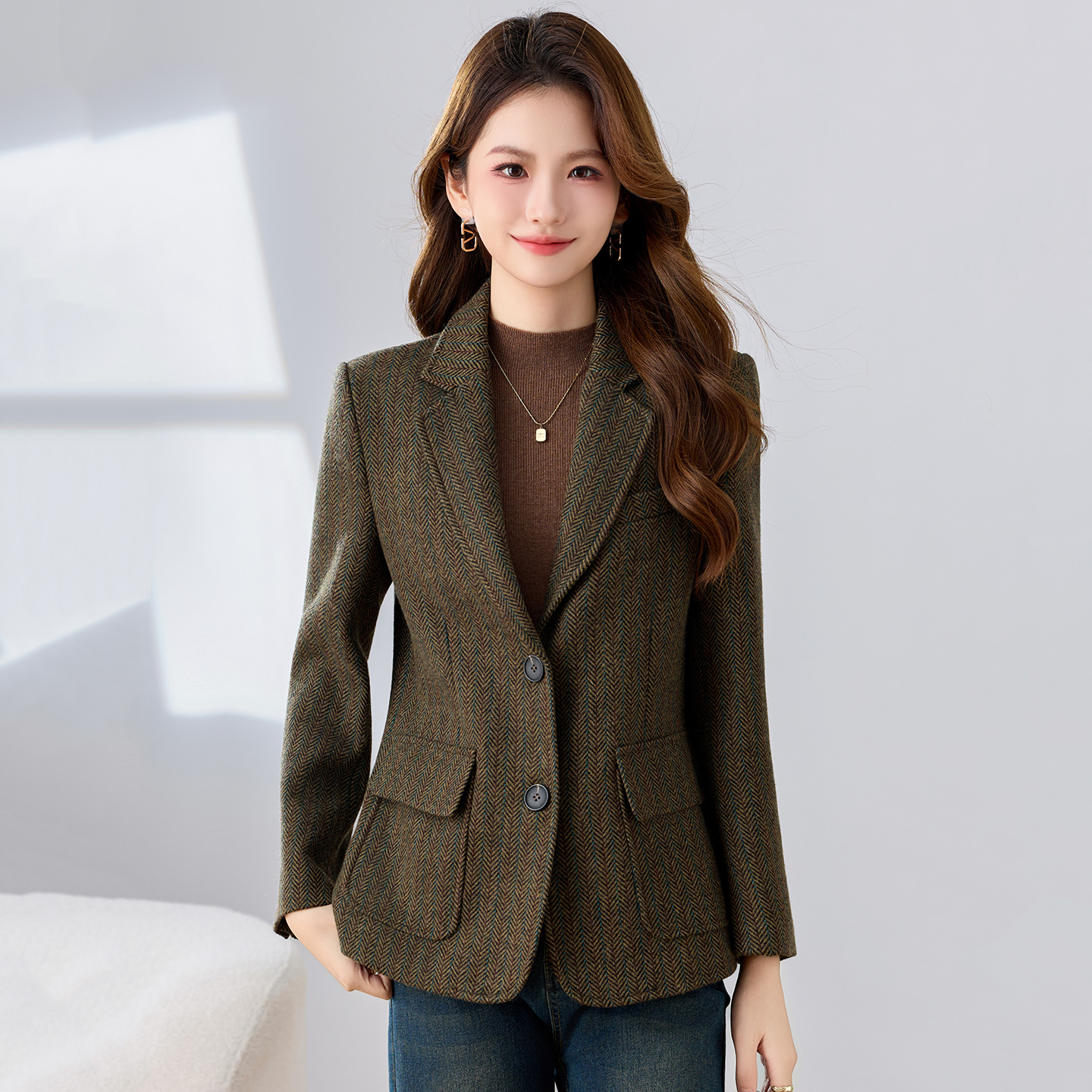Wool suit jacket for women in autumn and winter, new high-end style, goddess style, commuting formal wear, professional workwear suit Wool suit jacket for women in autumn and winter, new high-end style, goddess style, commuting formal wear, professional workwear suit