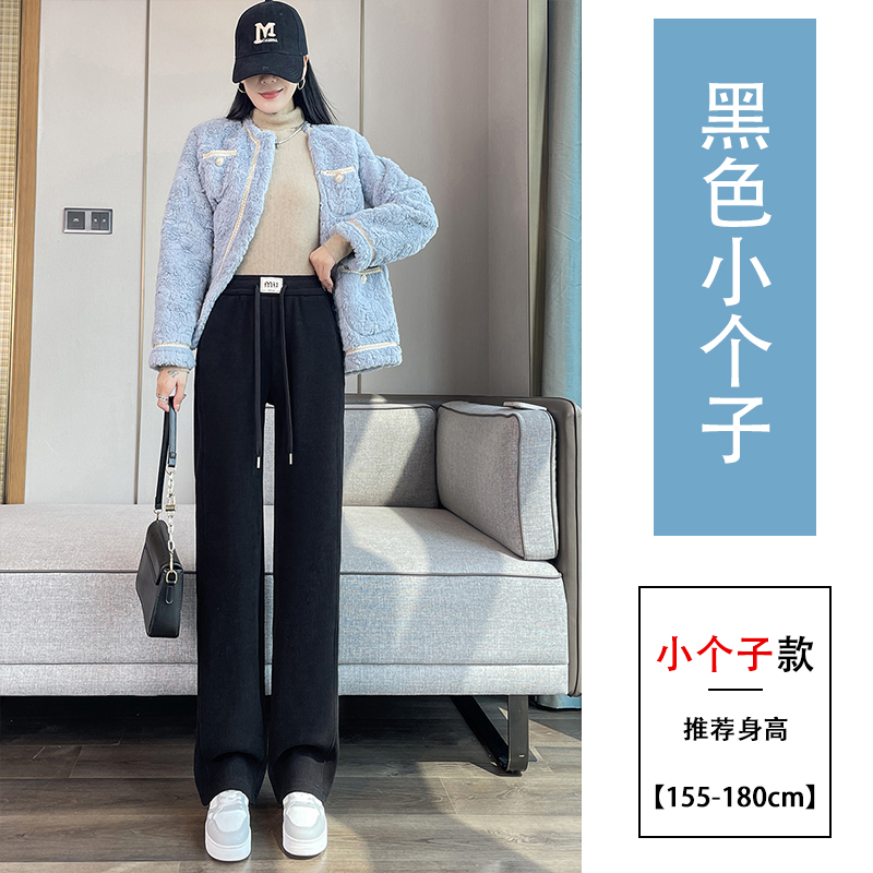 Velvet thickened elastic waistband pants for children's 2025 autumn and winter new style fashionable and simple temperament commuting versatile casual pants Velvet thickened elastic waistband pants for children's 2025 autumn and winter new style fashionable and simple temperament commuting versatile casual pants