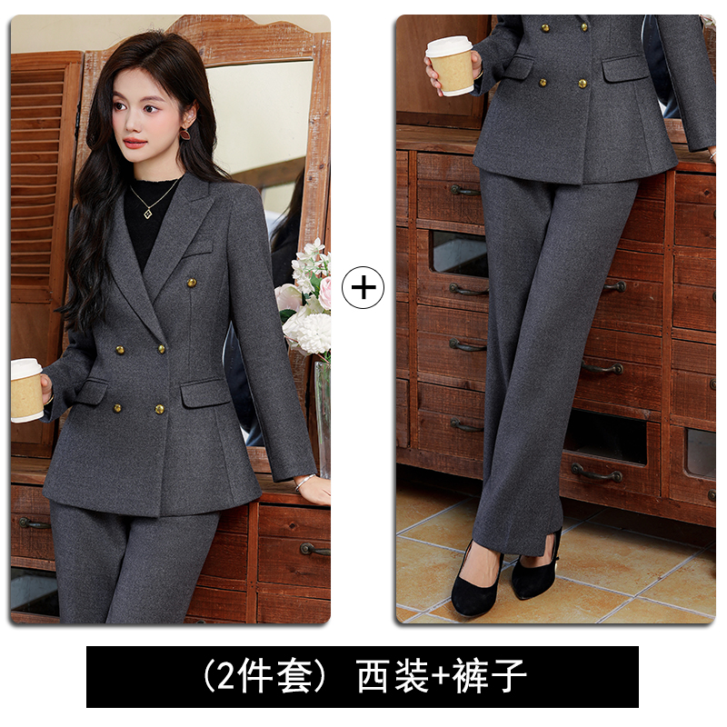 2025 simple and efficient double breasted suit set for women's autumn new style, with a stylish and high-end professional small suit design 2025 simple and efficient double breasted suit set for women's autumn new style, with a stylish and high-end professional small suit design