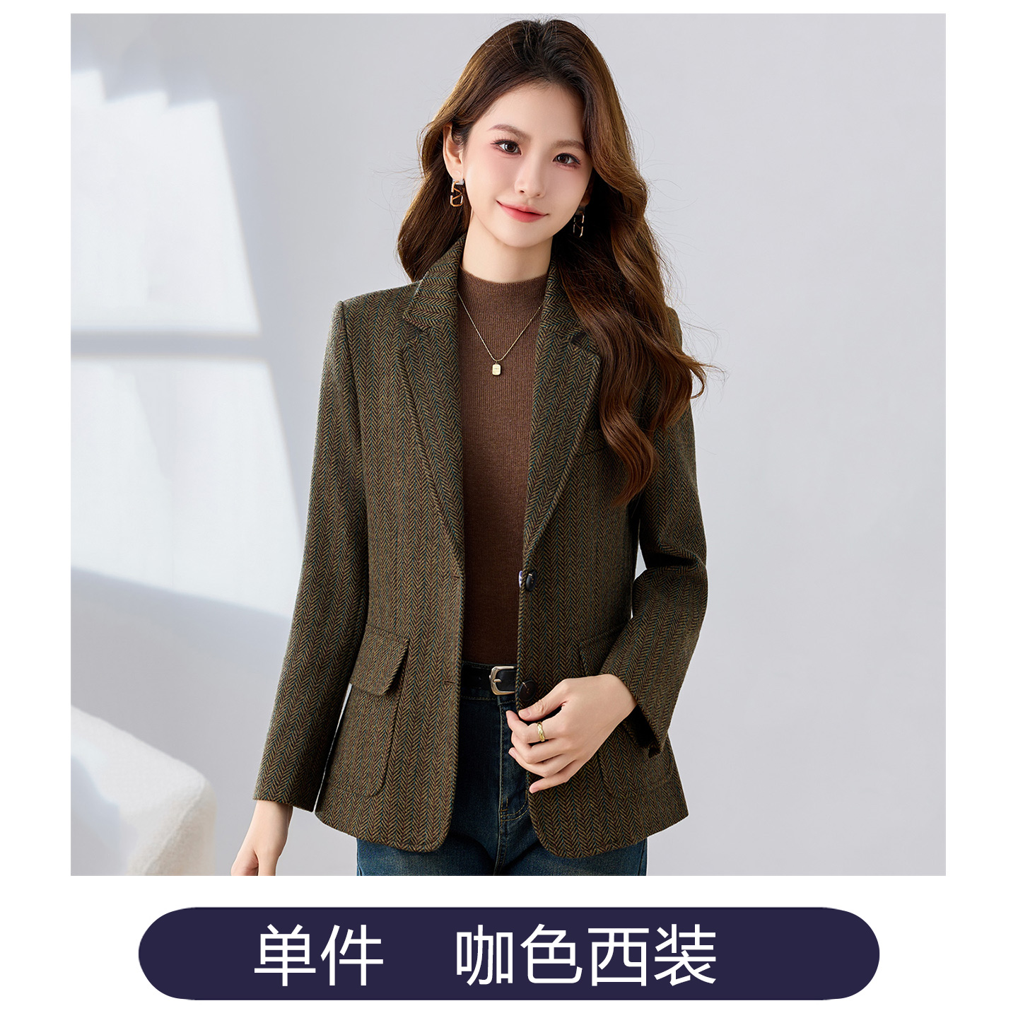 Wool suit jacket for women in autumn and winter, new high-end style, goddess style, commuting formal wear, professional workwear suit Wool suit jacket for women in autumn and winter, new high-end style, goddess style, commuting formal wear, professional workwear suit
