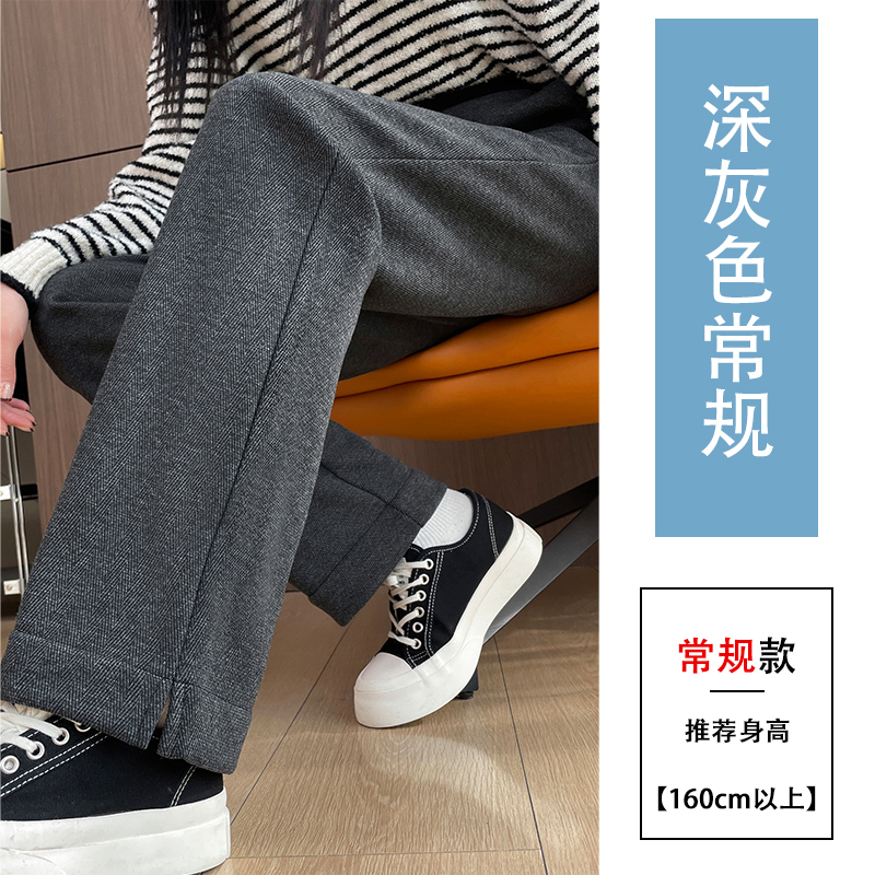 2025 women's autumn and winter with plush and thick elastic pants, simple and capable temperament, casual and versatile, warm and casual pants 2025 women's autumn and winter with plush and thick elastic pants, simple and capable temperament, casual and versatile, warm and casual pants
