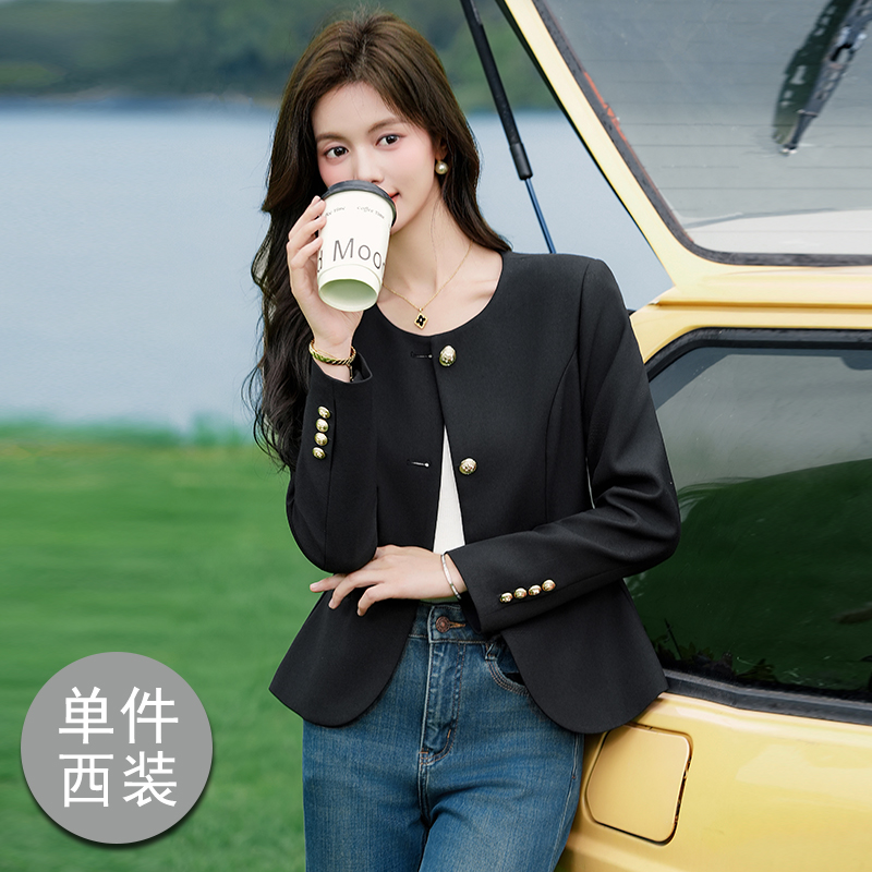 Ladies' temperament, small fragrance style short jacket, women's autumn outfit, new fashionable, simple, western-style, casual and versatile short top Ladies' temperament, small fragrance style short jacket, women's autumn outfit, new fashionable, simple, western-style, casual and versatile short top