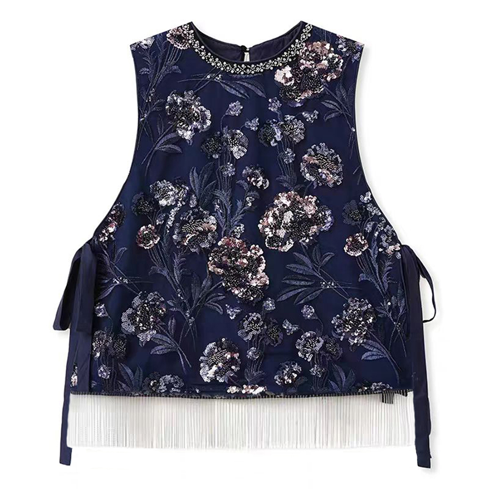 New Chinese style heavy industry embroidery versatile vest 908 New Chinese style heavy industry embroidery versatile vest 908