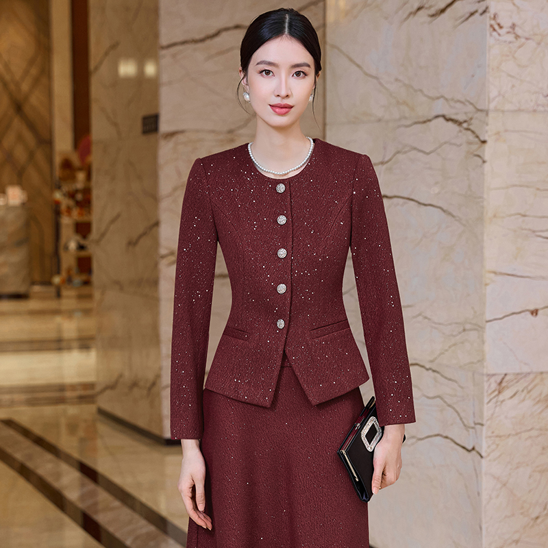 Versatile temperament, single breasted suit jacket, women's autumn outfit, design sense, niche commuting versatile suit, half skirt set