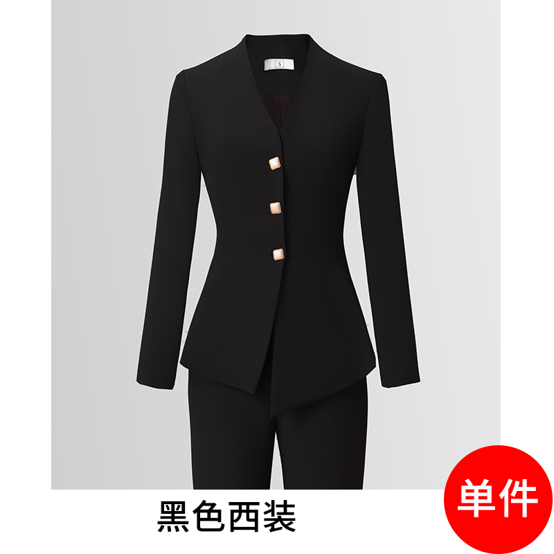 Temperament V-neck gray suit for women, 2025 autumn new style, simple and efficient commuting formal suit, high-end feel suit Temperament V-neck gray suit for women, 2025 autumn new style, simple and efficient commuting formal suit, high-end feel suit