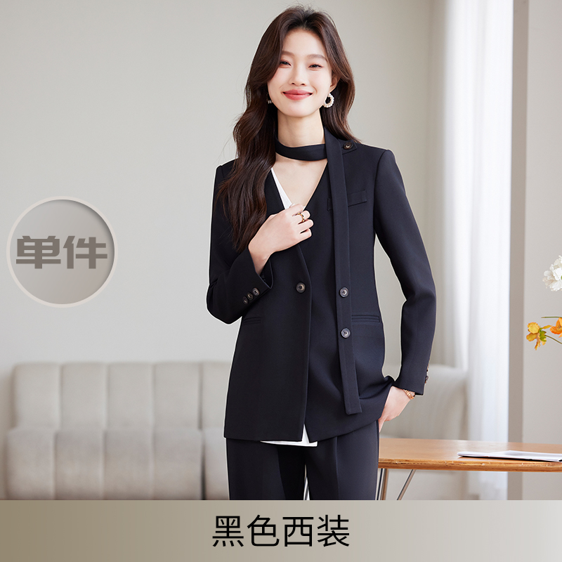 Fashionable Korean style suit set for women in spring 2025, fashionable and stylish casual long sleeved suit jacket, solid color Fashionable Korean style suit set for women in spring 2025, fashionable and stylish casual long sleeved suit jacket, solid color