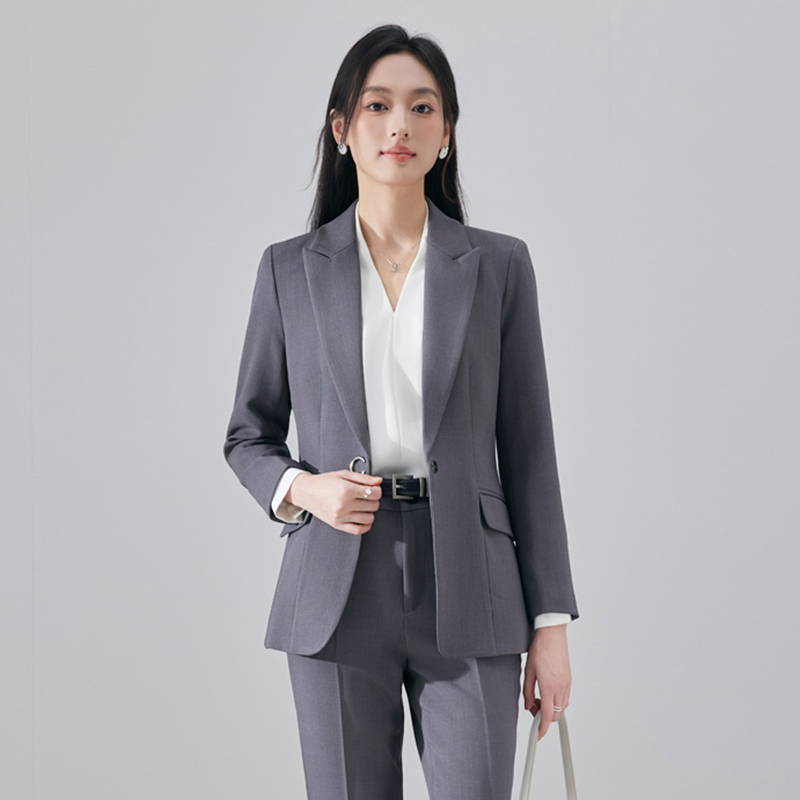2025 Design Sense High end Grey Suit Jacket Women's Autumn New Style Slimming and Slimming Style Professional Suit Set 2025 Design Sense High end Grey Suit Jacket Women's Autumn New Style Slimming and Slimming Style Professional Suit Set