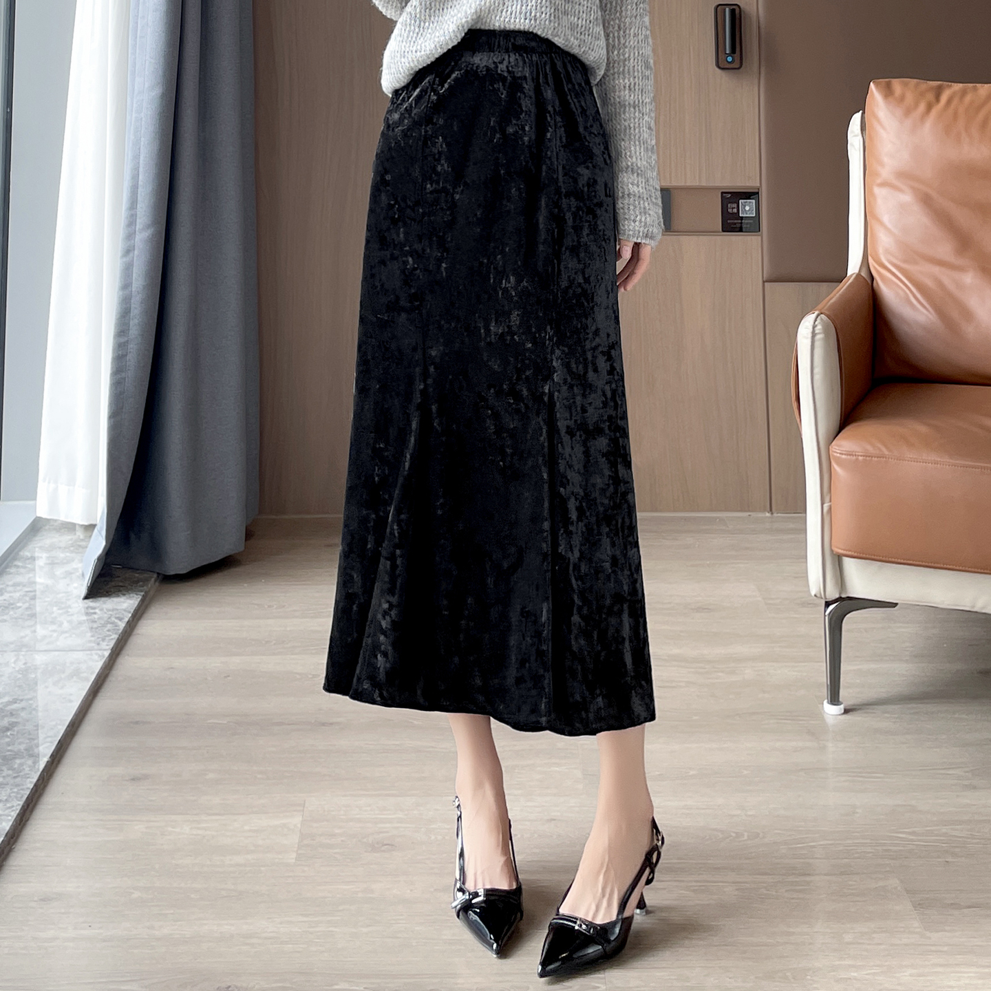 Fat mm plus size high waist, wrapped buttocks, fishtail skirt, autumn and winter golden velvet flower bottle skirt, half body skirt, light luxury, high-end feeling, mid length skirt Fat mm plus size high waist, wrapped buttocks, fishtail skirt, autumn and winter golden velvet flower bottle skirt, half body skirt, light luxury, high-end feeling, mid length skirt