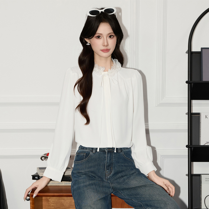 Fashionable and stylish pink shirt, women's 2025 early autumn new design, niche temperament, versatile long sleeved shirt Fashionable and stylish pink shirt, women's 2025 early autumn new design, niche temperament, versatile long sleeved shirt