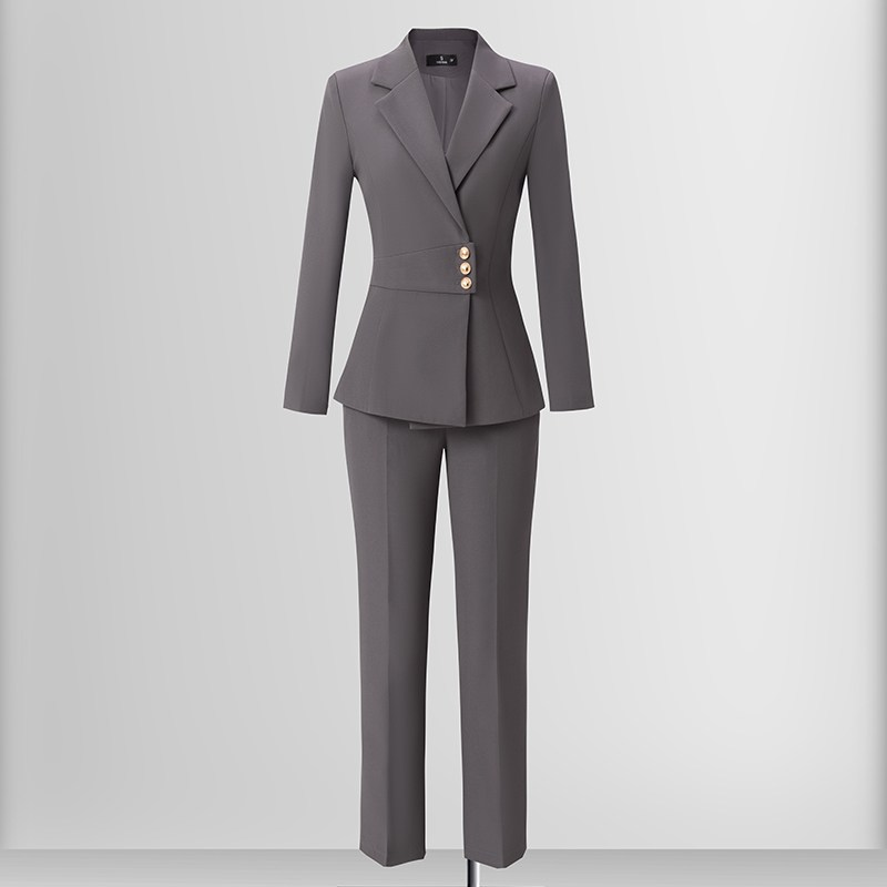 Commuting formal suit, professional suit, women's 2025 autumn new style, slim fit, slimming temperament, goddess style long sleeved suit