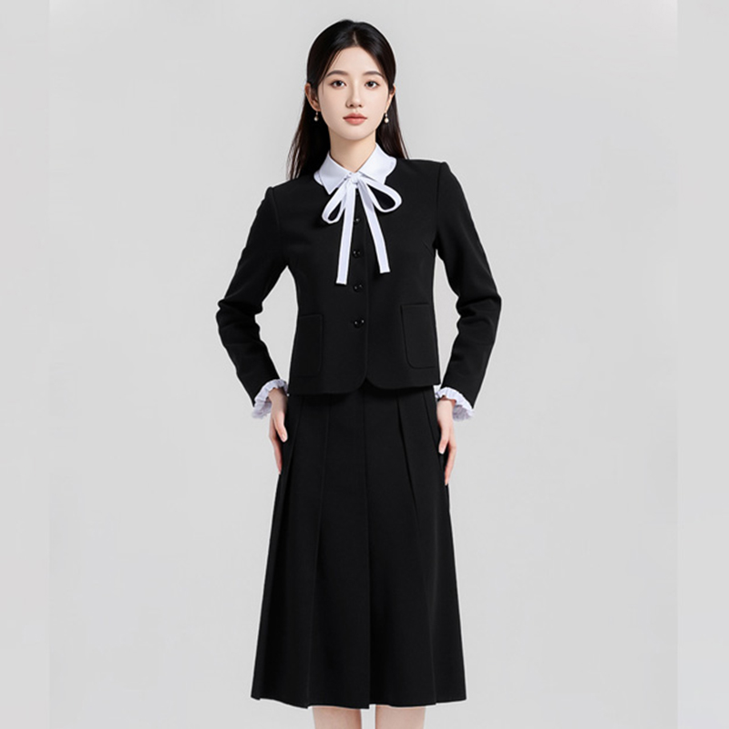 Temperament round neck gray suit for women, autumn new style, simple and capable, goddess style commuting formal wear, long sleeved suit Temperament round neck gray suit for women, autumn new style, simple and capable, goddess style commuting formal wear, long sleeved suit