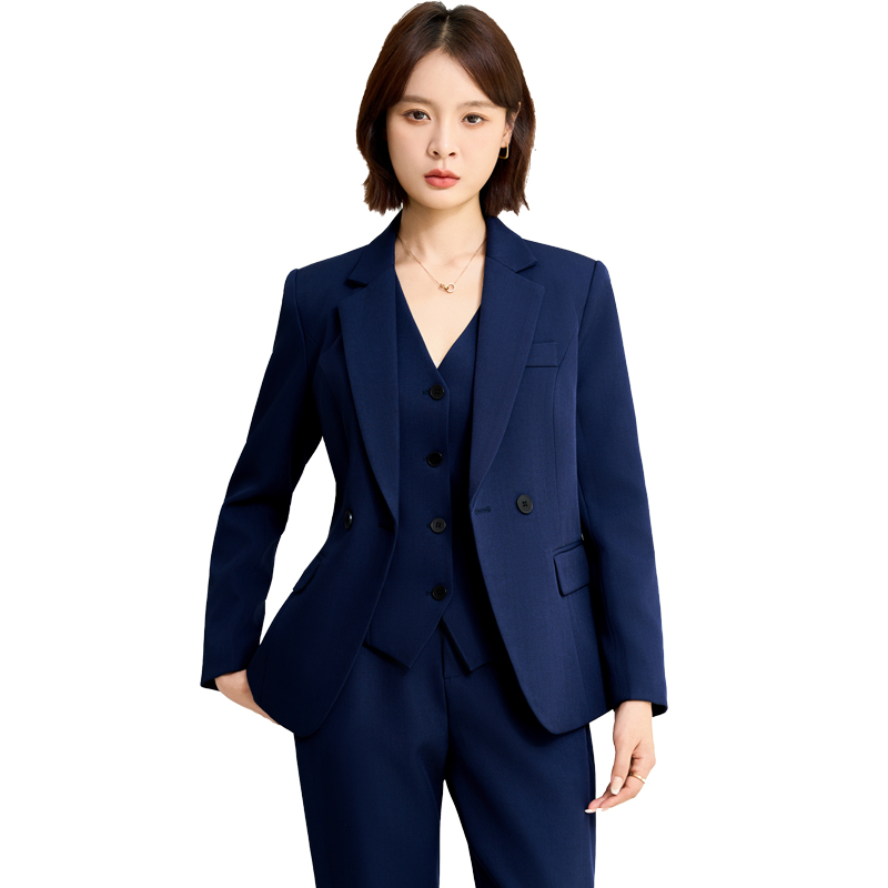 Wedding host, professional formal suit, vest pants set, women's 2025 autumn simple and capable temperament suit Wedding host, professional formal suit, vest pants set, women's 2025 autumn simple and capable temperament suit