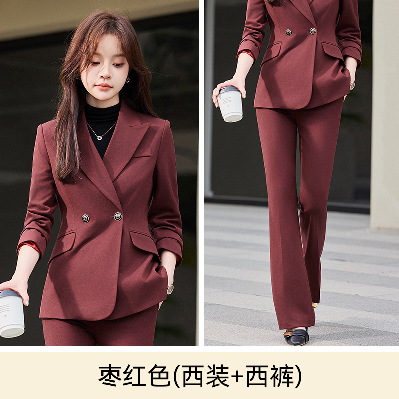 Unique design sense, rear split suit for women, autumn and winter new item, one button slim fit commuting workwear, wool suit Unique design sense, rear split suit for women, autumn and winter new item, one button slim fit commuting workwear, wool suit