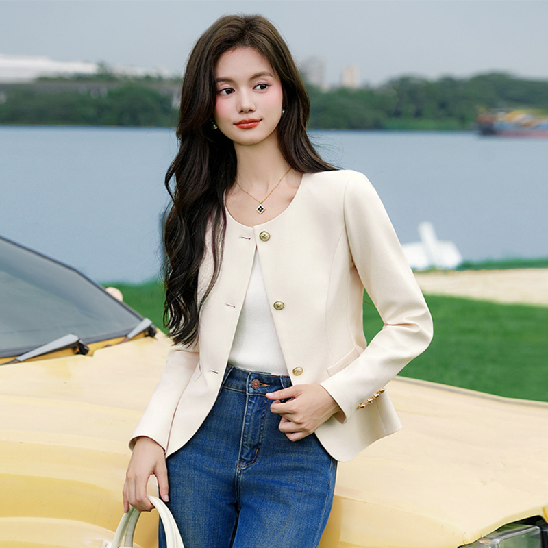 Ladies' temperament, small fragrance style short jacket, women's autumn outfit, new fashionable, simple, western-style, casual and versatile short top