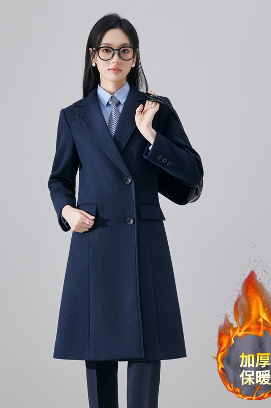 Cotton thickened woolen coat for women in autumn and winter 2025, fashionable and simple temperament, goddess style commuting mid length jacket Cotton thickened woolen coat for women in autumn and winter 2025, fashionable and simple temperament, goddess style commuting mid length jacket