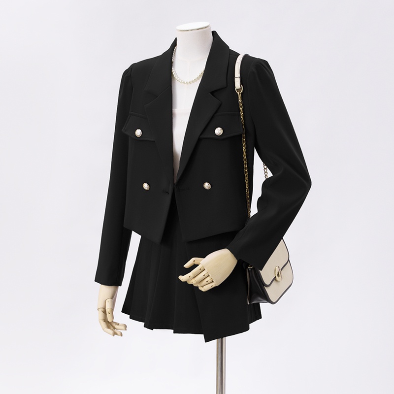 2025 Short Suit Set for Women's Autumn New Fashionable and Simple Style Goddess Style Commuter Professional Suit Coat 2025 Short Suit Set for Women's Autumn New Fashionable and Simple Style Goddess Style Commuter Professional Suit Coat