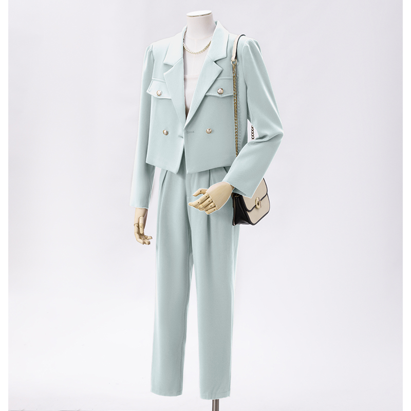 2025 Short Suit Set for Women's Autumn New Fashionable and Simple Style Goddess Style Commuter Professional Suit Coat 2025 Short Suit Set for Women's Autumn New Fashionable and Simple Style Goddess Style Commuter Professional Suit Coat