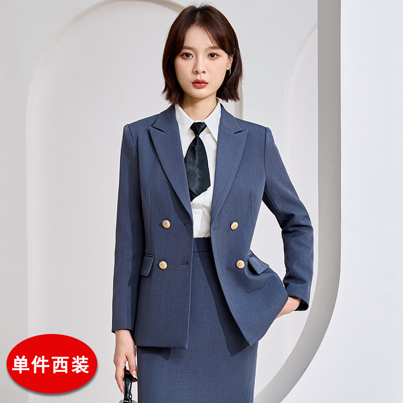 High end professional double breasted suit set for women's early autumn new style, simple and capable temperament, commuting formal work clothes High end professional double breasted suit set for women's early autumn new style, simple and capable temperament, commuting formal work clothes