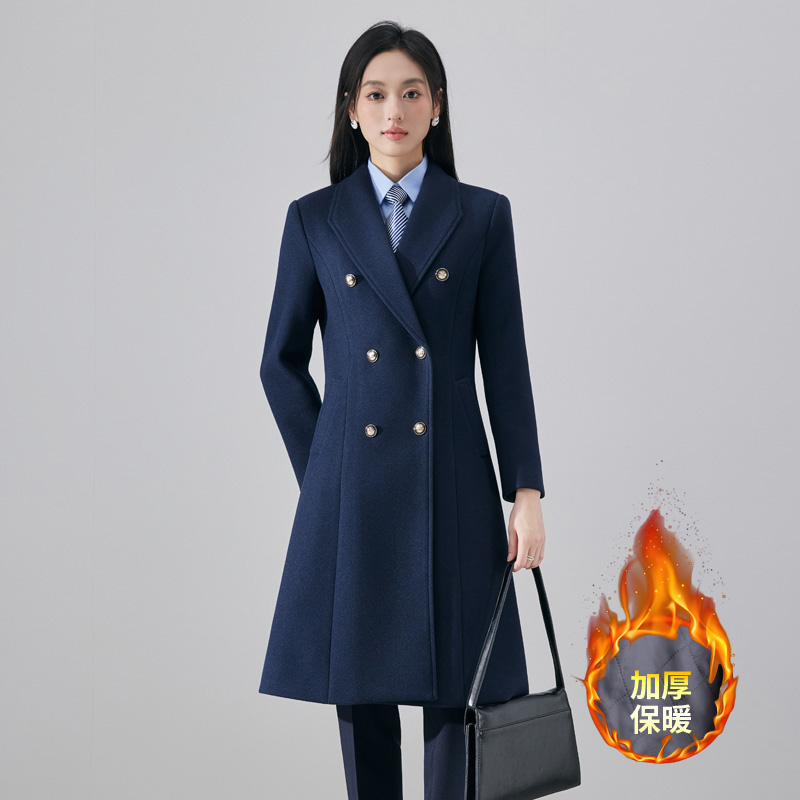 Woolen coat for women's autumn and winter 2025 new fashion style goddess style commuting mid length professional jacket Woolen coat for women's autumn and winter 2025 new fashion style goddess style commuting mid length professional jacket