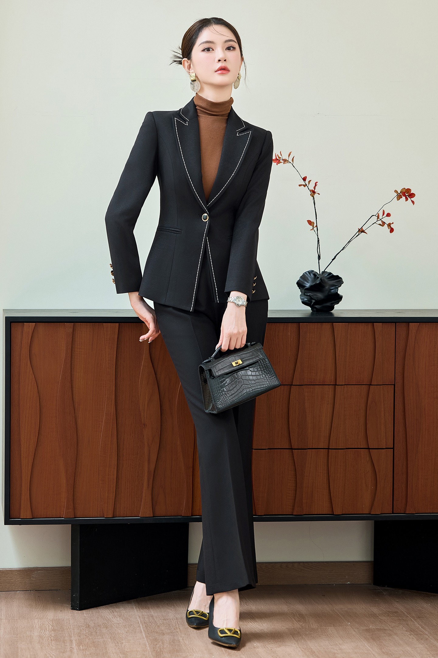 2025 slim fit one button suit set for women's autumn new style, simple and capable temperament, goddess style commuting work clothes 2025 slim fit one button suit set for women's autumn new style, simple and capable temperament, goddess style commuting work clothes