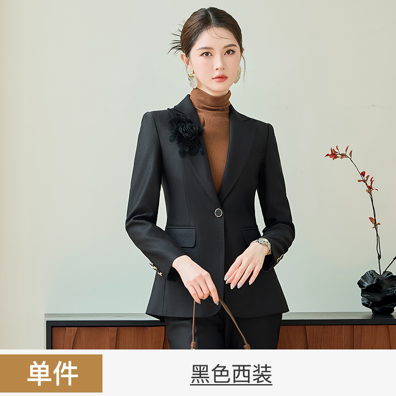 Design sense, temperament, long sleeved suit jacket, women's autumn slimming and high-end professional formal suit two-piece set Design sense, temperament, long sleeved suit jacket, women's autumn slimming and high-end professional formal suit two-piece set