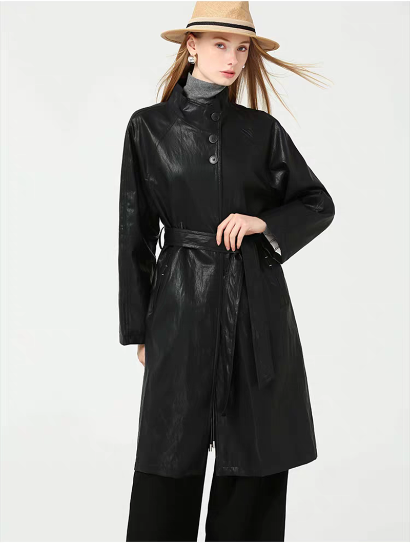 Official image: Simple and cool PU leather windbreaker, retro leather jacket