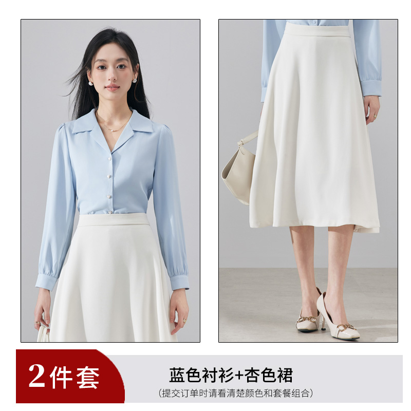 Fashionable Western style collar shirt for women in autumn 2025, new fashionable temperament OL casual versatile commuting long sleeved shirt Fashionable Western style collar shirt for women in autumn 2025, new fashionable temperament OL casual versatile commuting long sleeved shirt