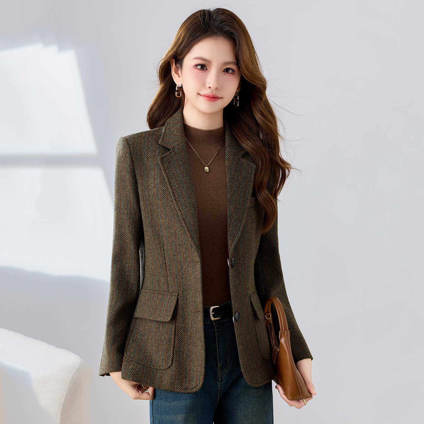 Wool suit jacket for women in autumn and winter, new high-end style, goddess style, commuting formal wear, professional workwear suit Wool suit jacket for women in autumn and winter, new high-end style, goddess style, commuting formal wear, professional workwear suit