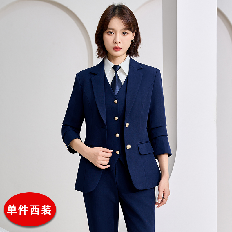 Office professional formal work clothes, suits, vests, pants, three piece set, autumn slim fit, slimming temperament work clothes Office professional formal work clothes, suits, vests, pants, three piece set, autumn slim fit, slimming temperament work clothes